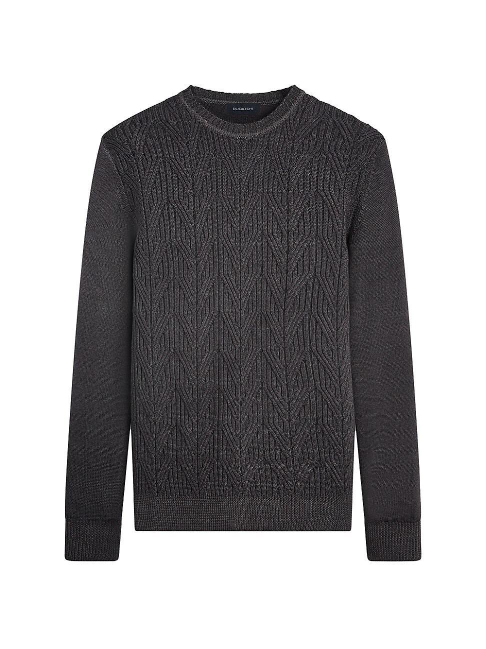 Mens Cotton & Silk Long-Sleeve Crewneck Sweater Product Image