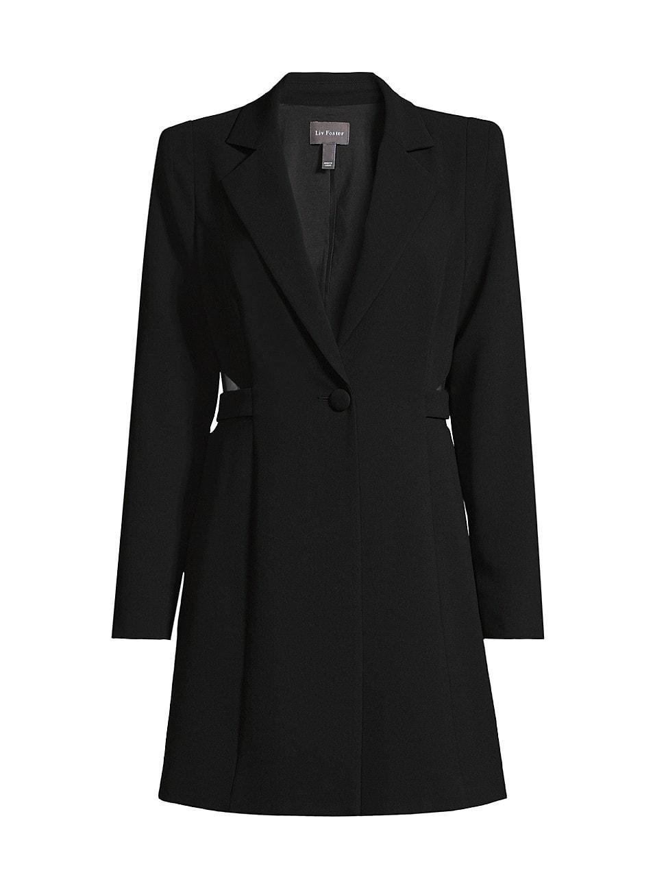 Womens Crepe Single-Button Blazer Dress Product Image