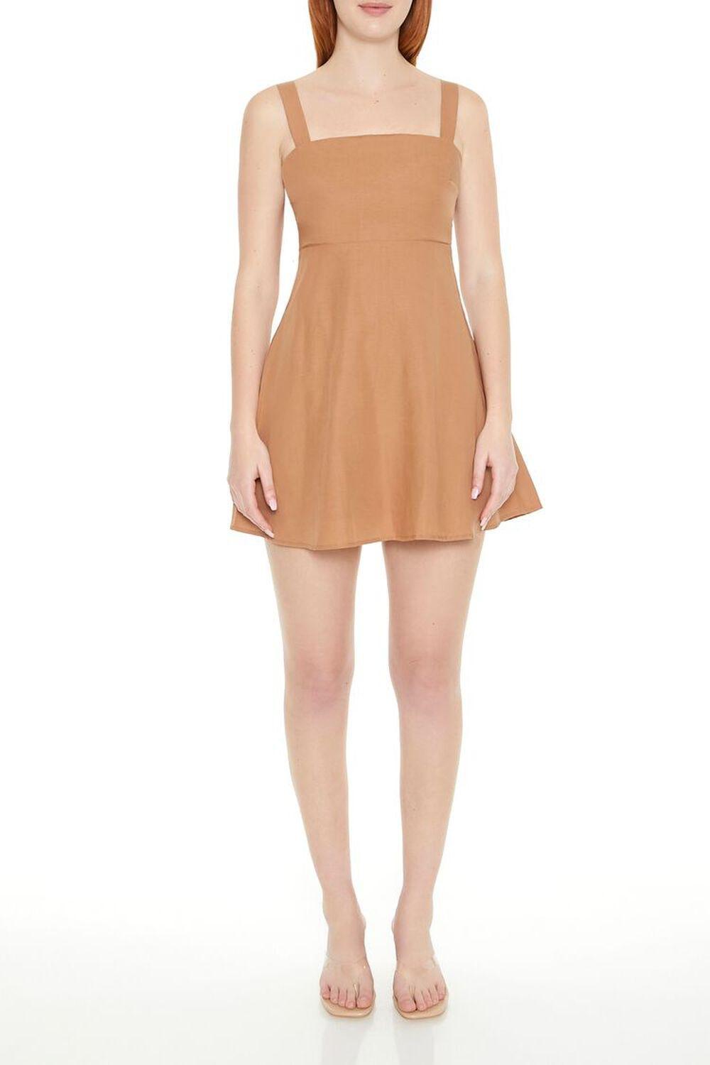 Tie-Back Bow Mini Dress | Forever 21 Product Image