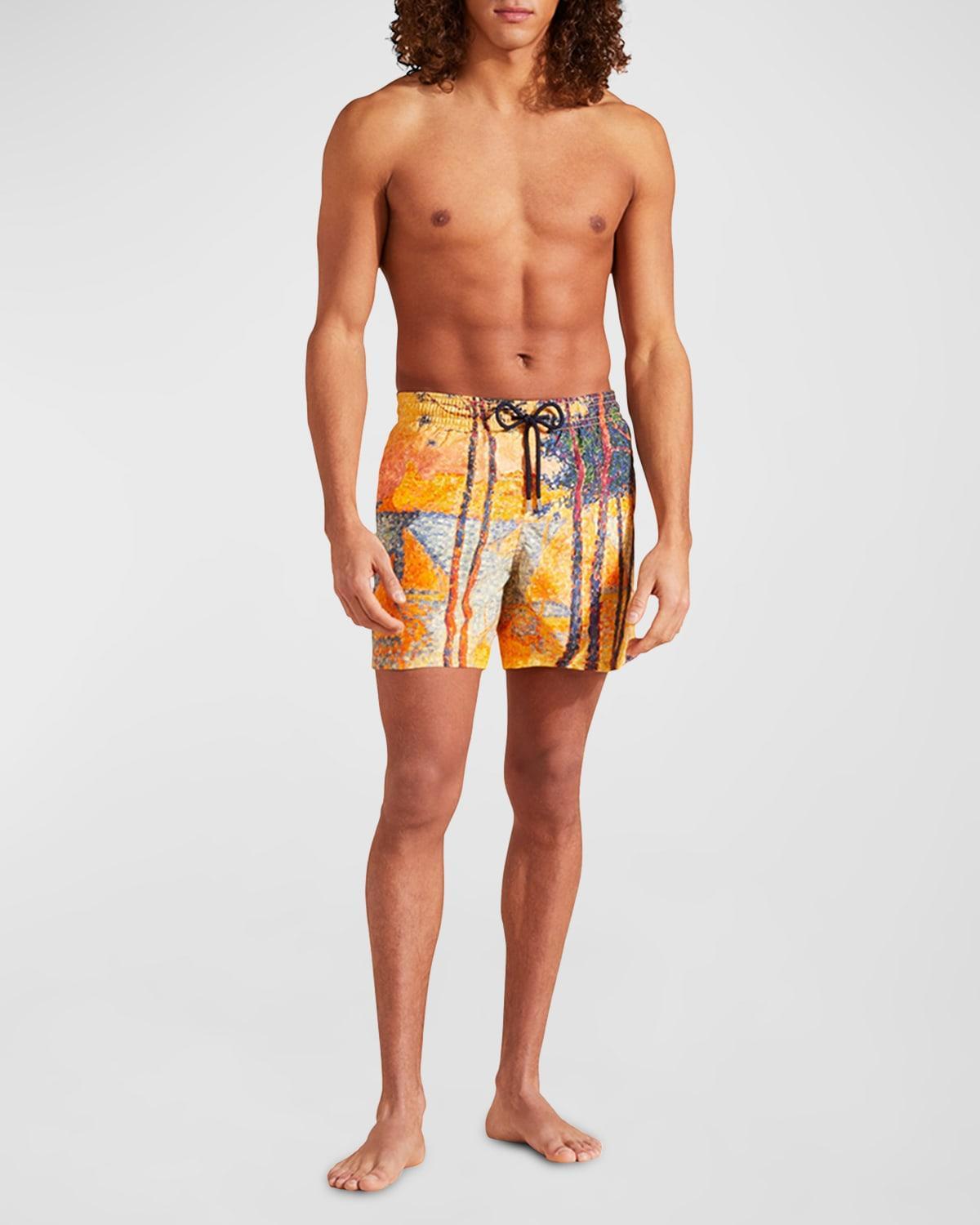 Mens Vilebrequin x Paul Signac Sortie Port Swim Trunks Product Image