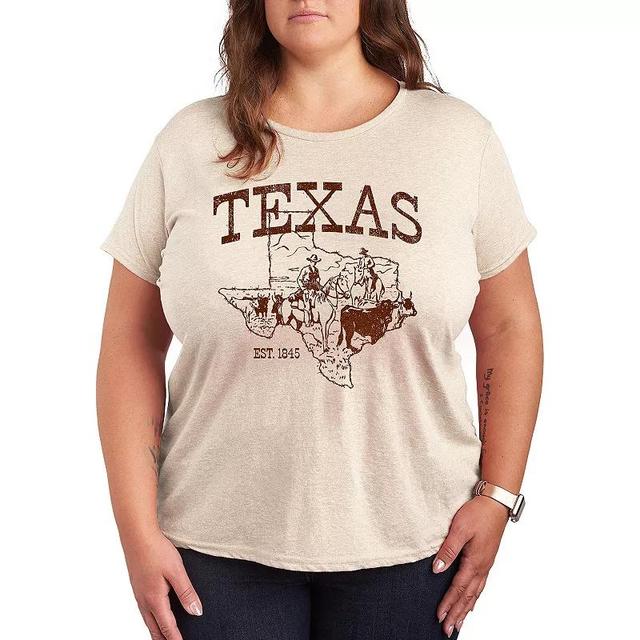 Plus Texas Graphic Tee, Womens Product Image