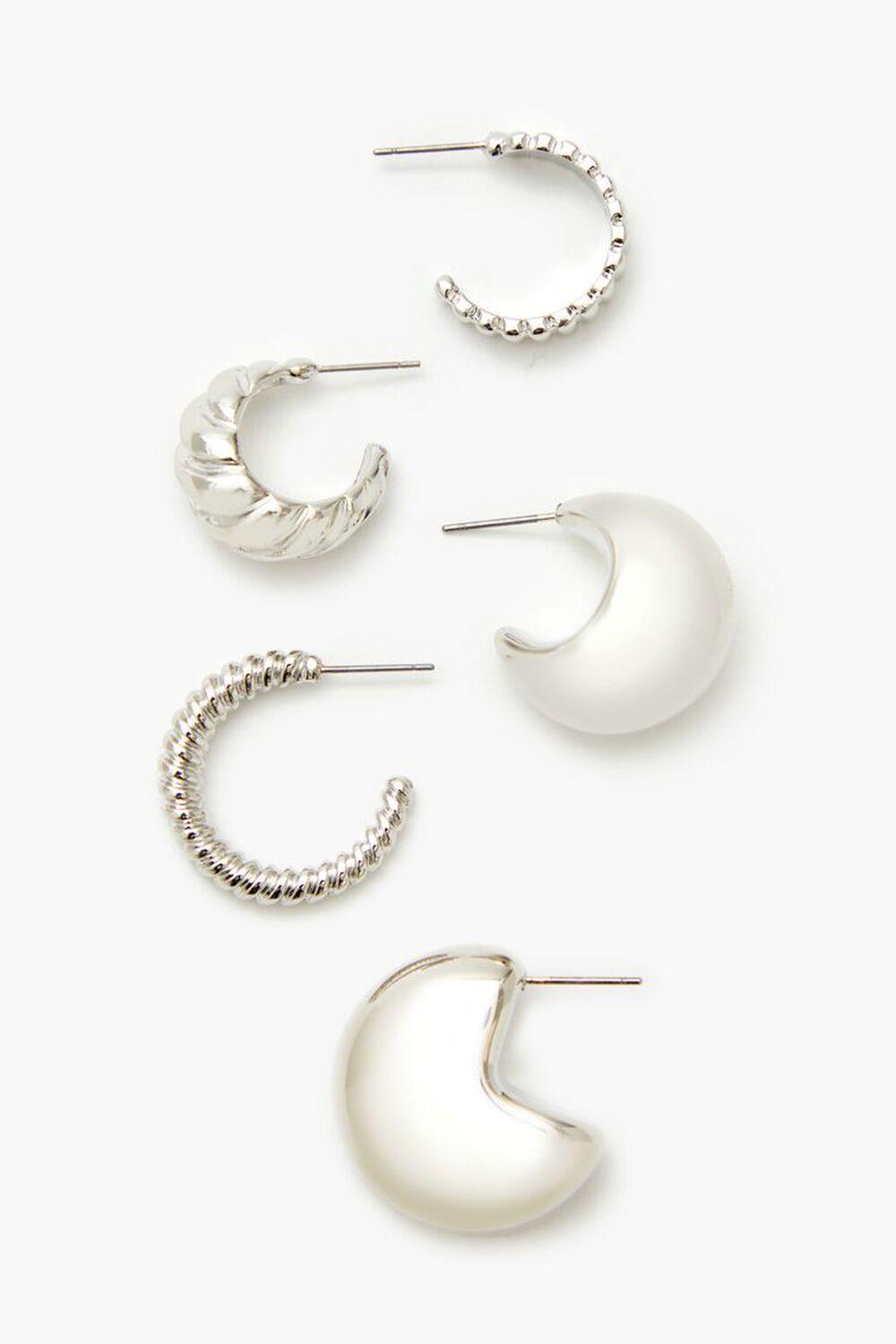 Twisted & Etched Hoop Earring Set | Forever 21 Product Image