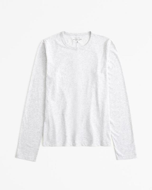 Essential Long-Sleeve Polished Body-Skimming Tee Product Image