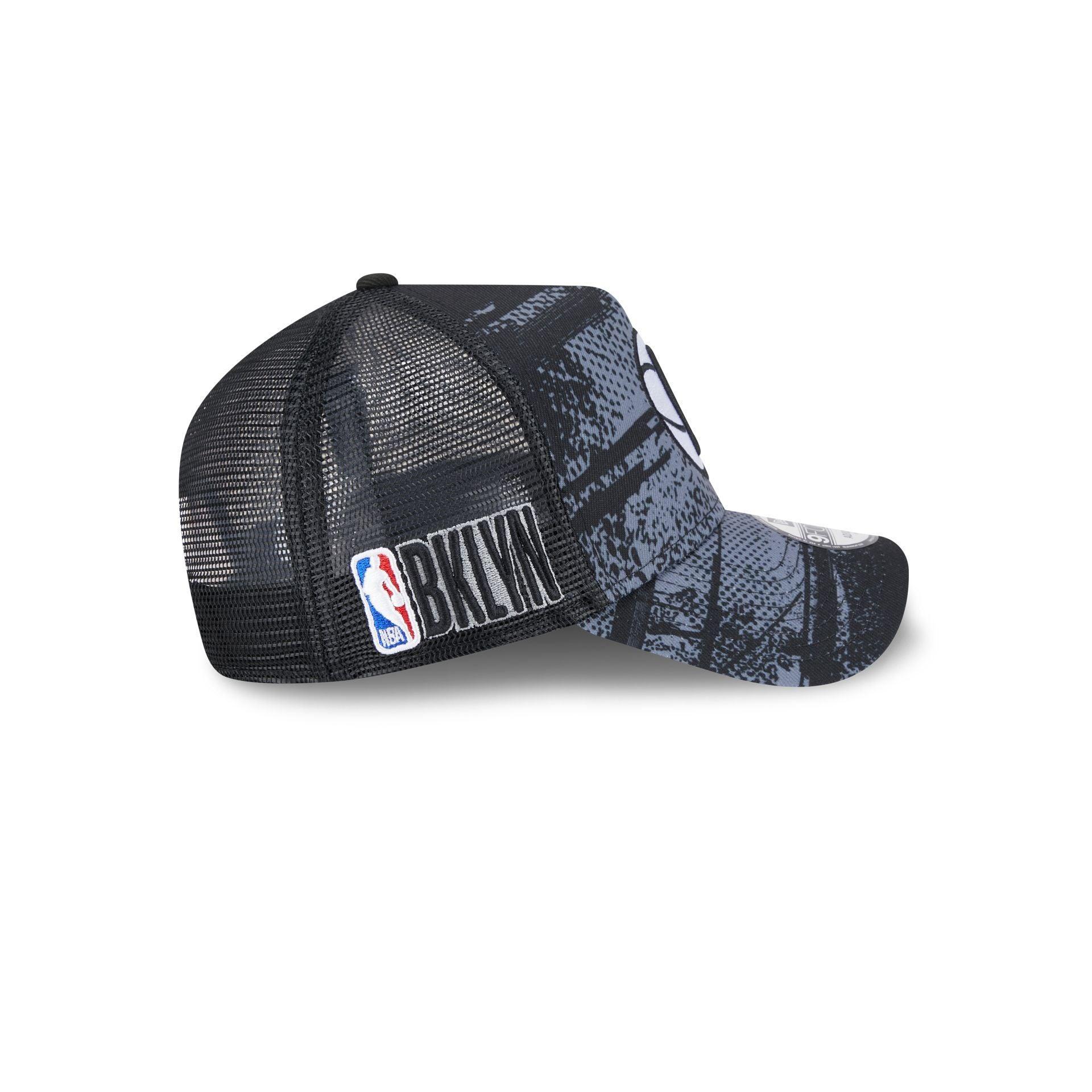 Brooklyn Nets 2024 Tip-Off 9FORTY A-Frame Trucker Hat Male Product Image