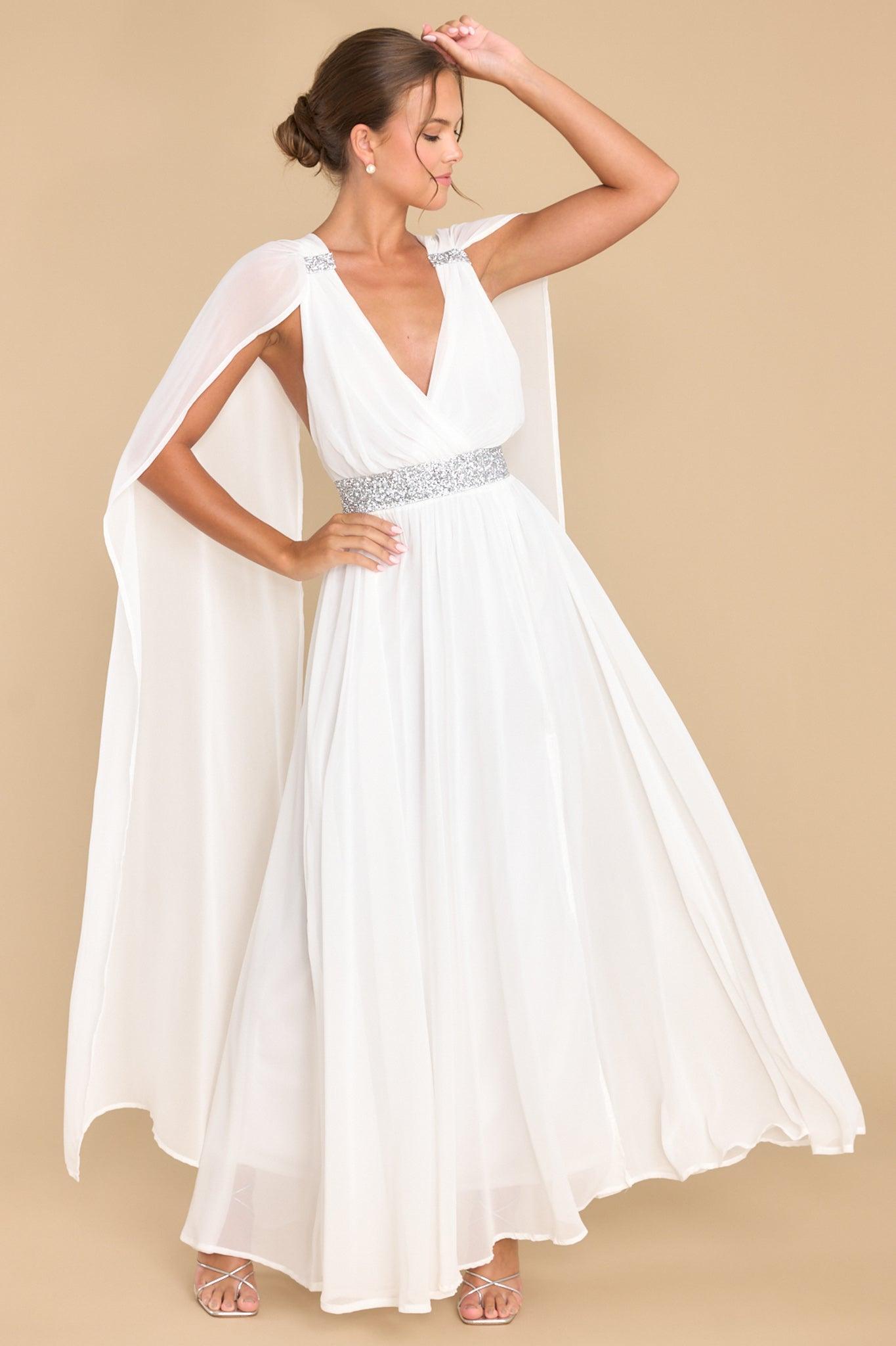 Aura Everyone's Desire White Maxi Dress Product Image