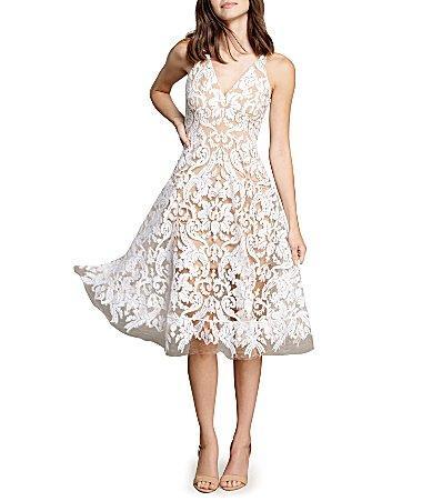 Womens Blair Sleeveless Sequin Lace Midi Dress Product Image