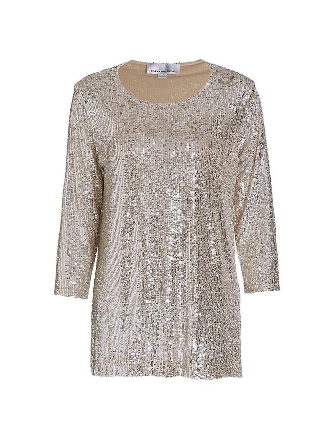 Womens Sequined Easy Knit Tunic Product Image