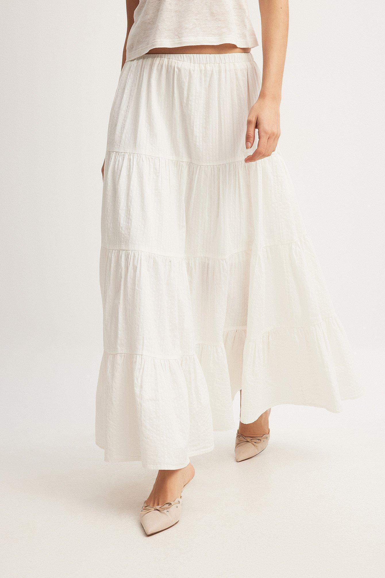 Cotton A-line Maxi Skirt Product Image