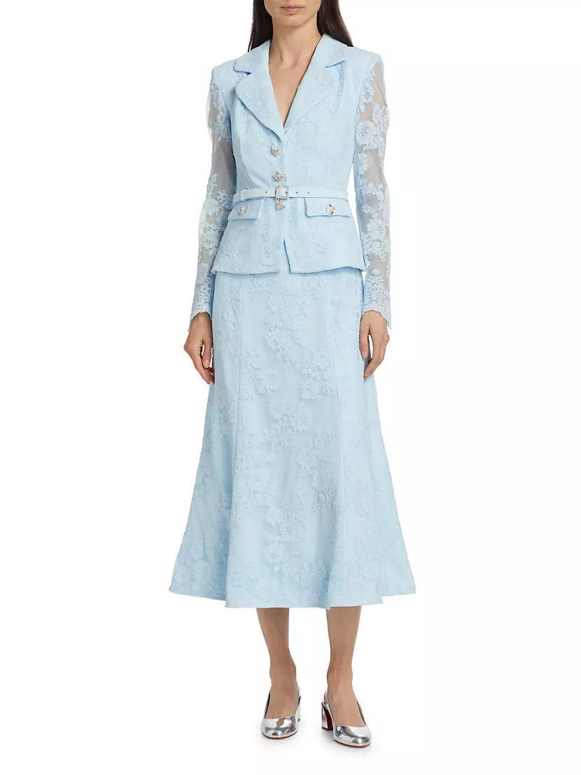 Lace Blazer Midi-Dress Product Image