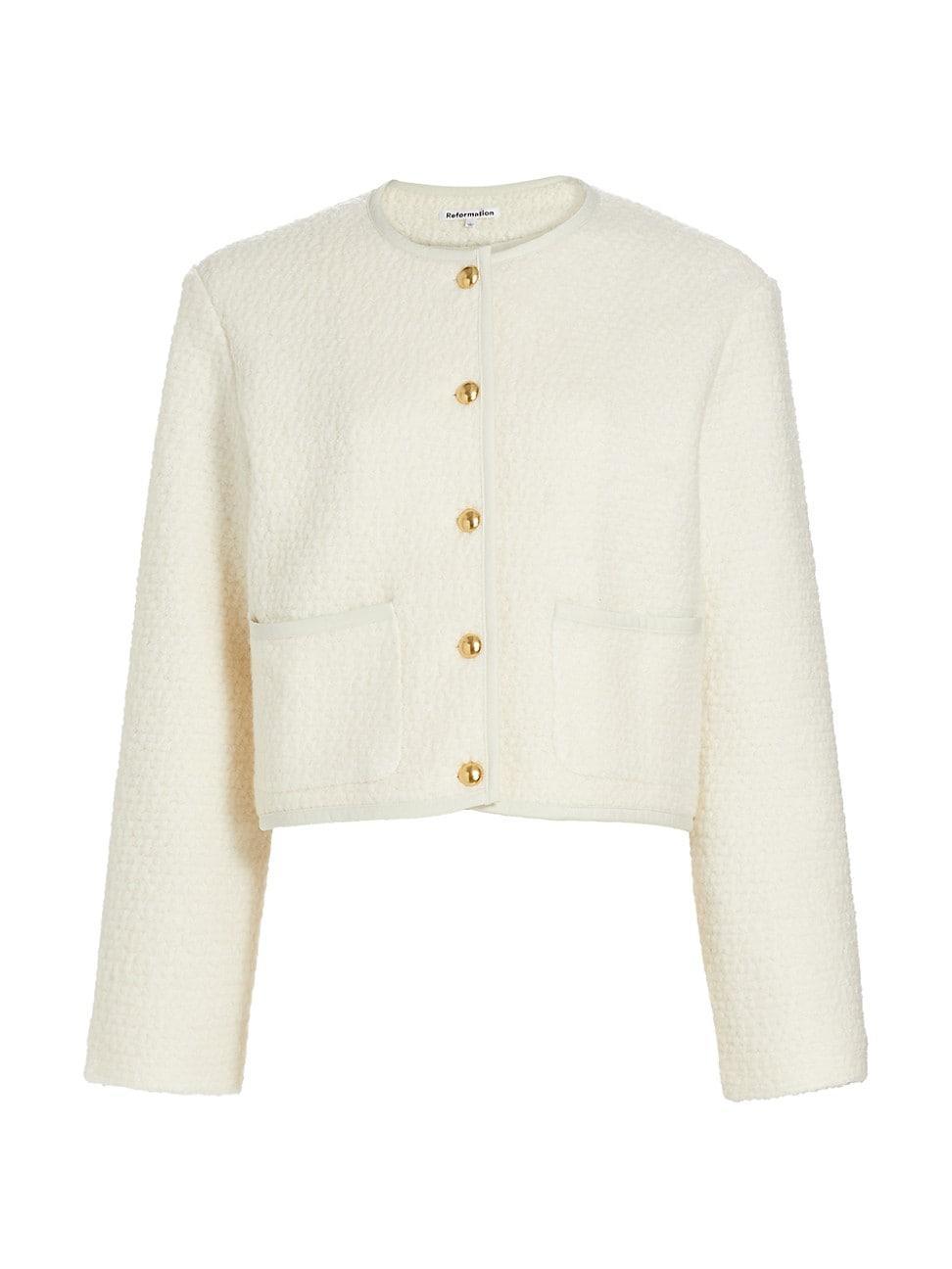 Womens Dale Wool-Blend Crop Jacket Product Image