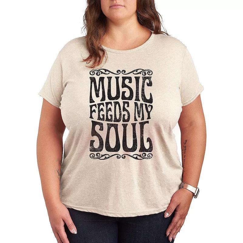 Plus Music Feeds My Soul Graphic Tee, Womens Product Image