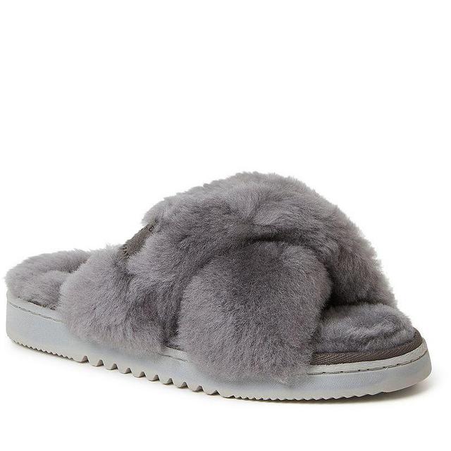 Fireside By Dearfoams New Castle Wool Cross-Band Womens Slide Slippers Product Image