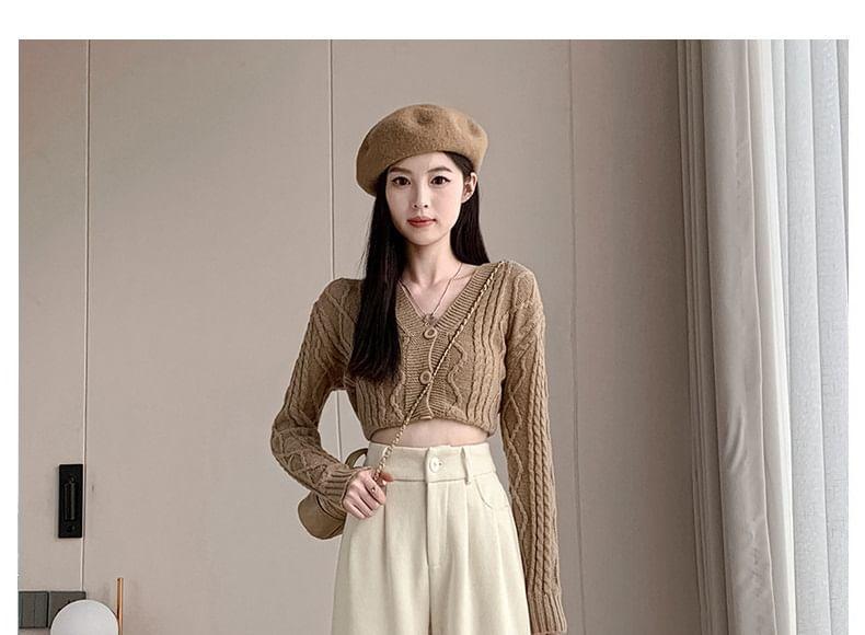 High Waist Plain Wide Leg Suit Pants Product Image