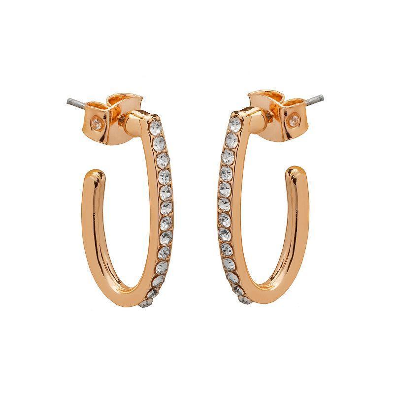 LC Lauren Conrad Gold Tone Semi Hoop Earrings, Womens Product Image