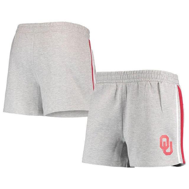 Womens Heathered Gray Oklahoma Sooners Plus Size 2-Stripes Shorts Product Image