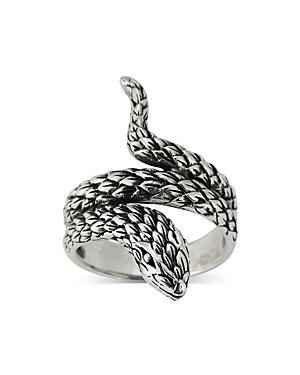 Milanesi And Co Mens Sterling Silver Scaled Snake Coil Ring Product Image