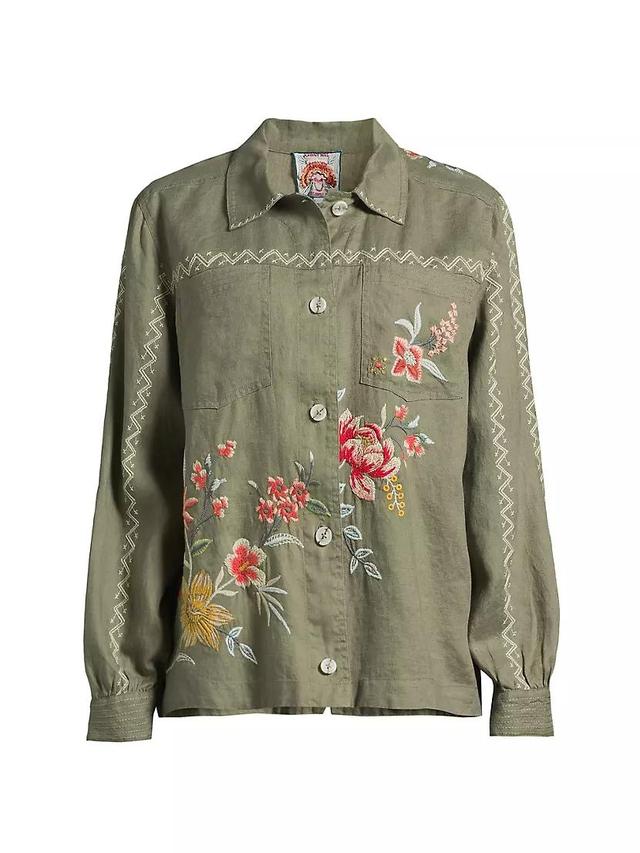 Andrean Relaxed Linen Jacket Product Image