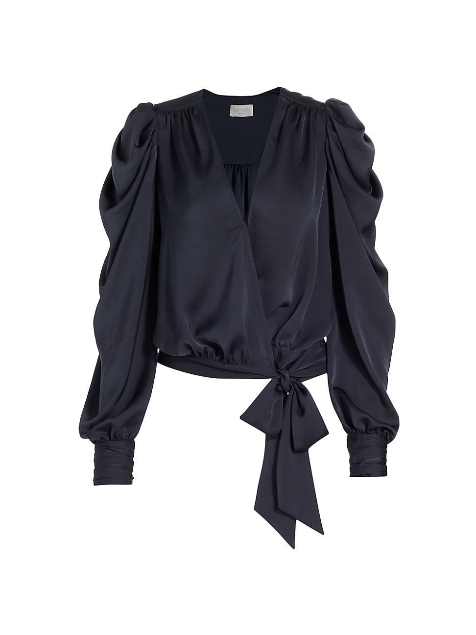 Womens Pauline Wrap-Front Blouse Product Image