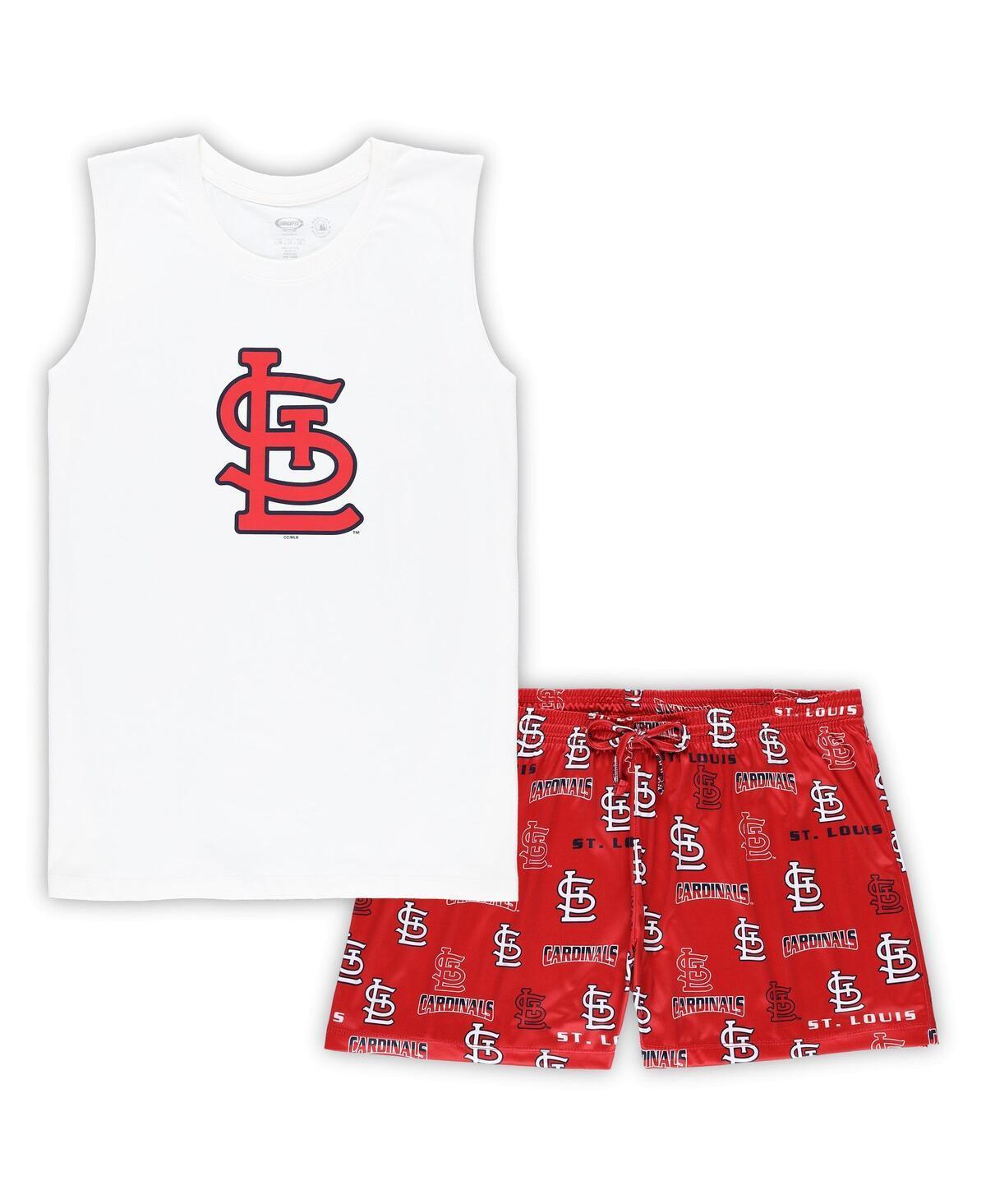 Womens Concepts Sport /Red St. Louis Cardinals Plus Size Tank Top & Shorts Sleep Set Product Image