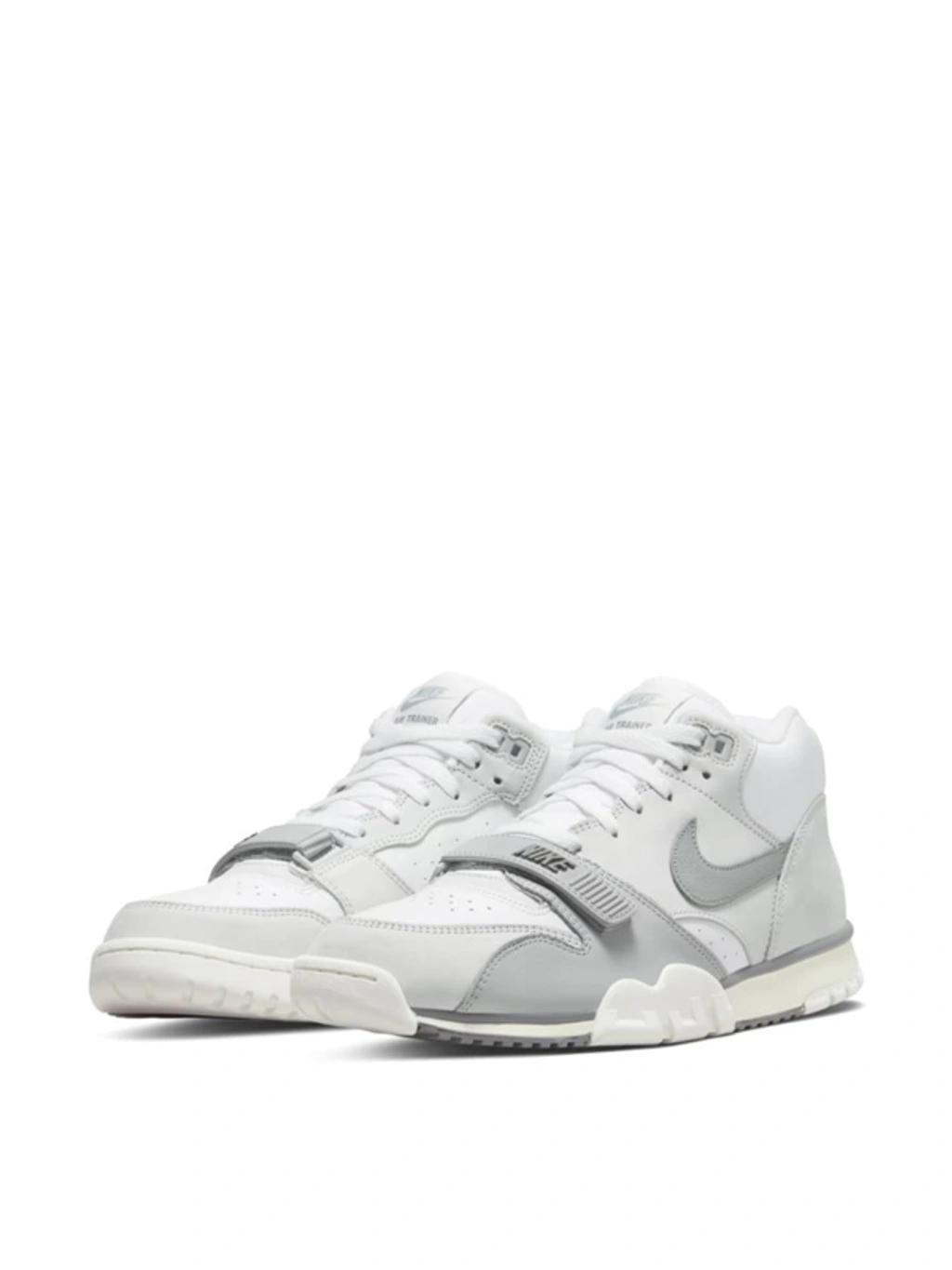 Air Trainer 1 Leather High-top Trainers In Grey Product Image