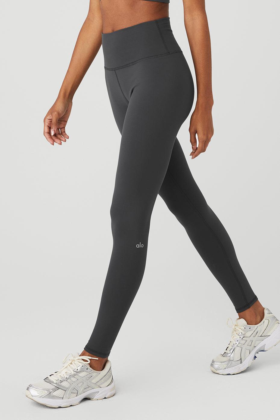 High-Waist Airbrush Legging - Anthracite Female Product Image