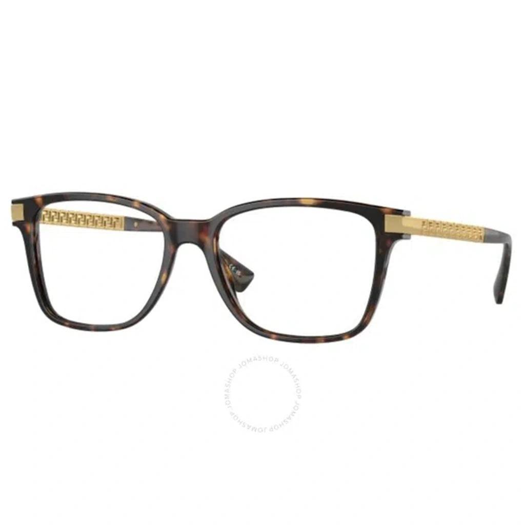 VERSACE Demo Square Men's Eyeglasses Ve3340u 108 55 In Brown Product Image