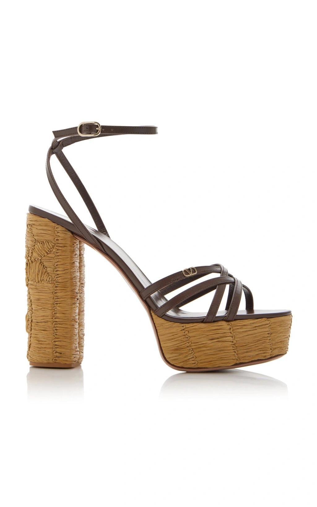 Valentino Garavani Raflower Sandal in Brown product image