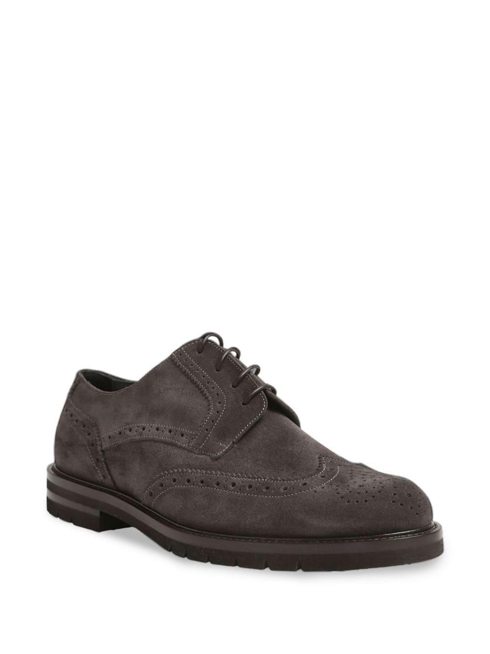 Suede Brogues In Grey Product Image