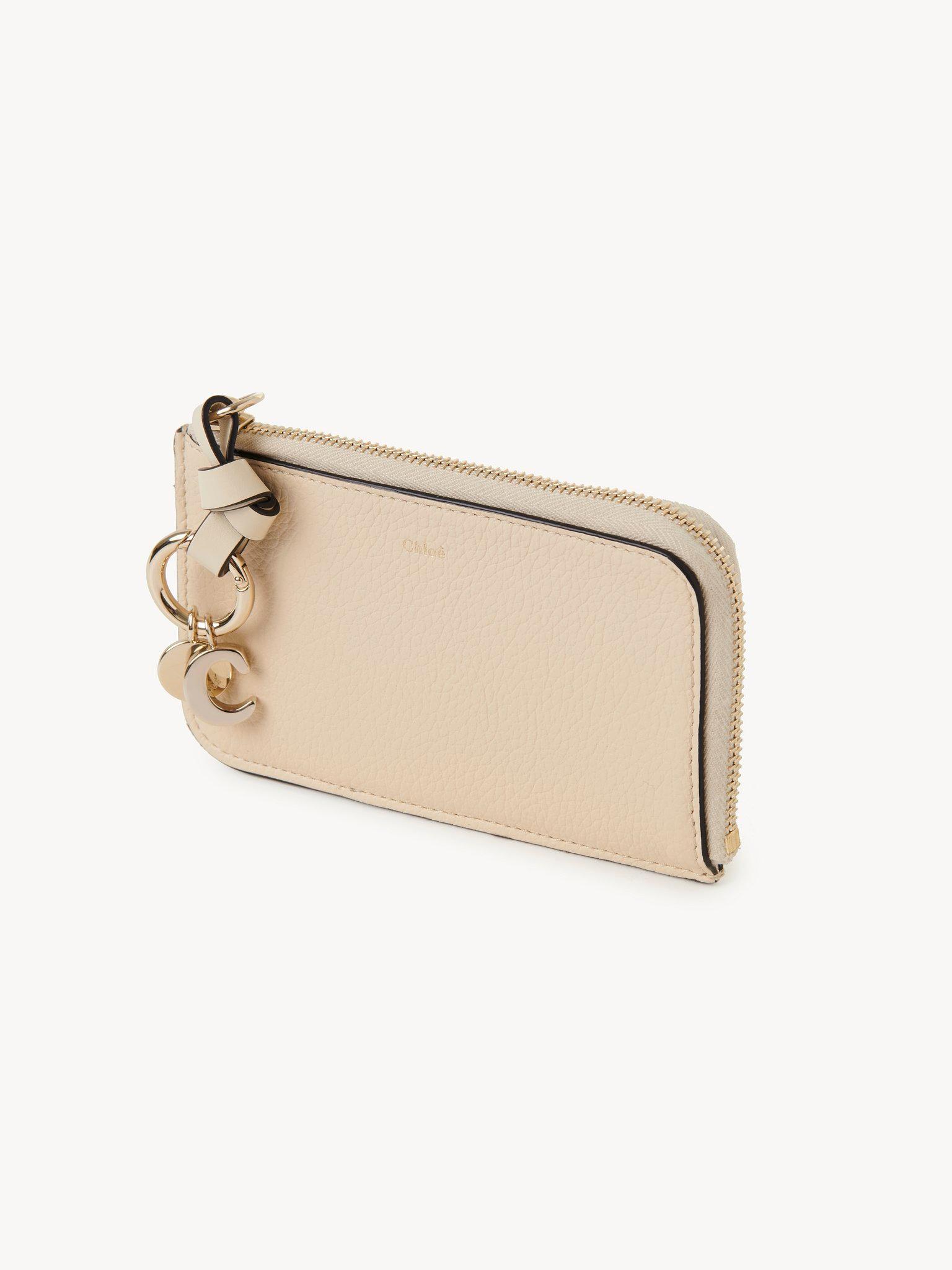 Alphabet wallet in grained leather Product Image