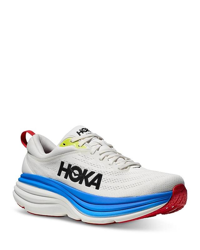 HOKA Mens HOKA Bondi 8 - Mens Shoes Gold/Black/White Product Image