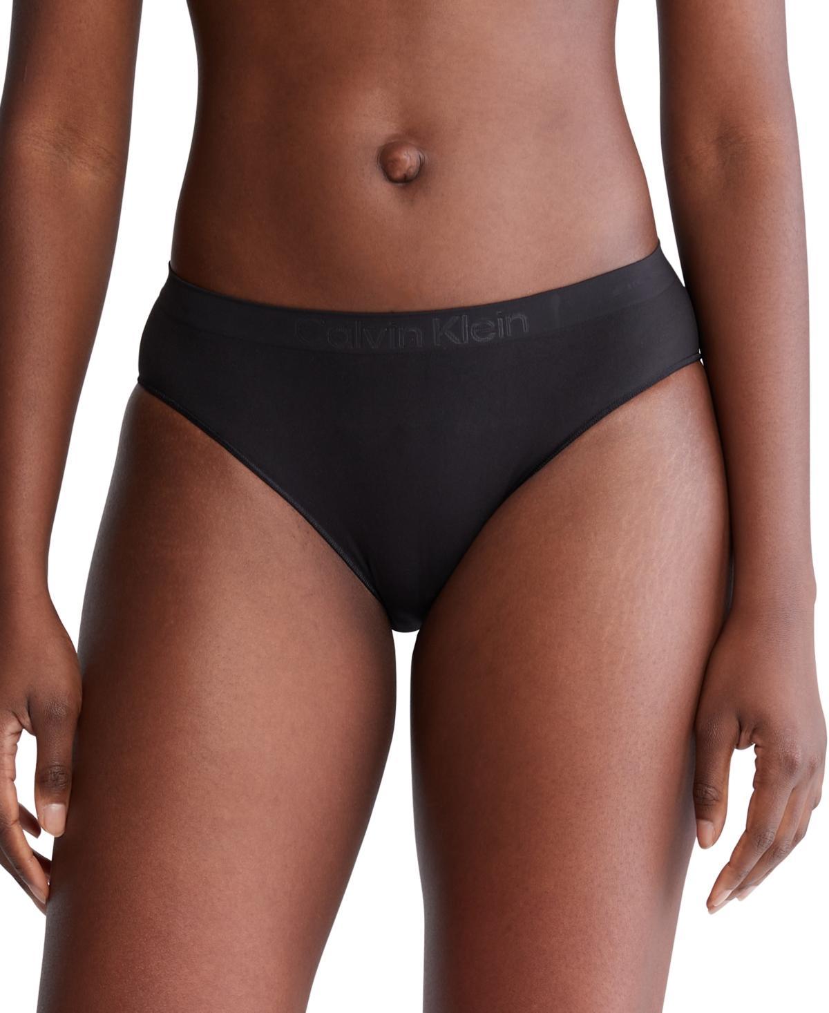 Calvin Klein Womens Embossed-Waistband Bikini - 3 Pack Product Image