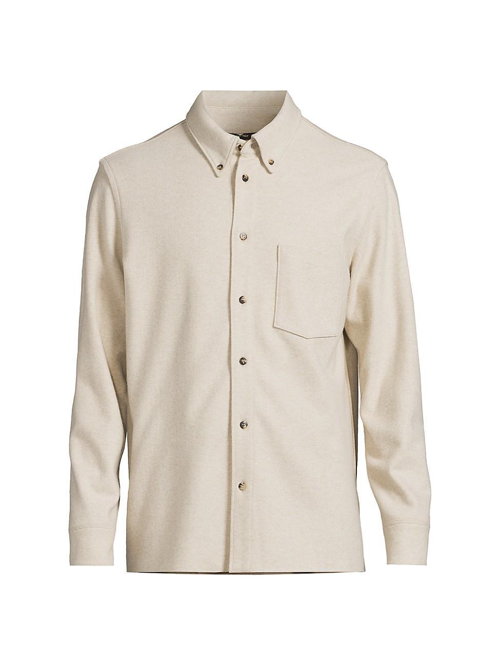 Mens Breia Wool & Cashmere Long-Sleeve Shirt Product Image