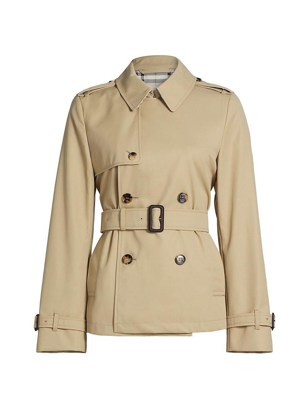 Womens Belted Double-Breasted Trench Jacket product image