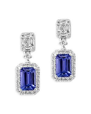 Bloomingdales Tanzanite & Diamond Drop Earrings in 14K White Gold - 100% Exclusive Product Image