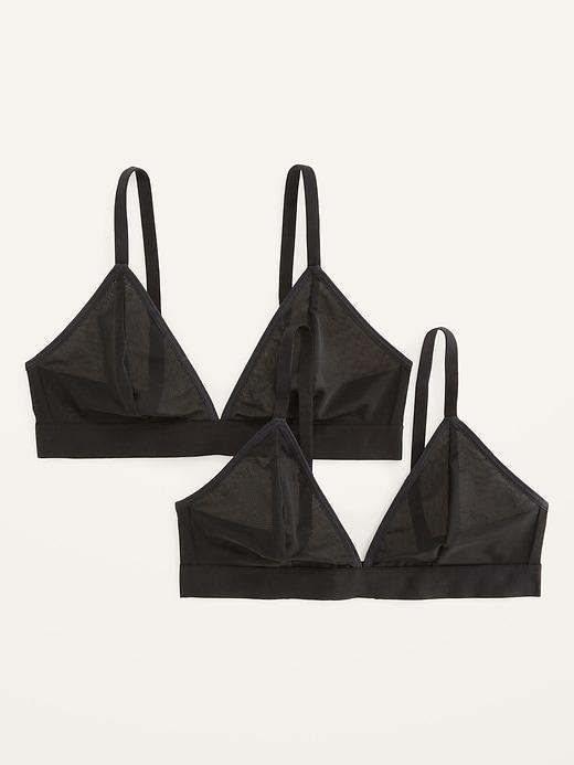 V-Neck Mesh Bralette Top 2-Pack Product Image