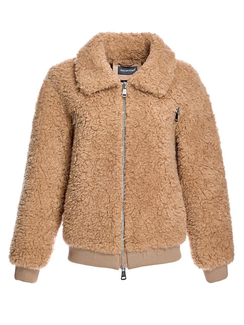 Womens Teddy Lambswool Bomber Jacket Product Image