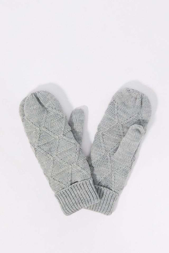 Diamond Knit Mittens Female Product Image