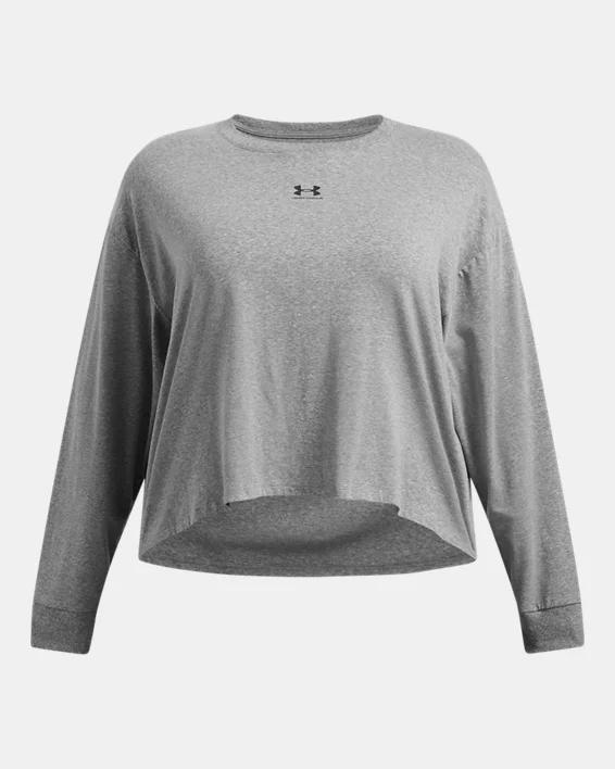 Under Armour Womens Active Campus Boxy Cropped Long-Sleeve T-Shirt Product Image