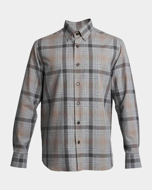 Men's Wool Plaid Sport Shirt Product Image