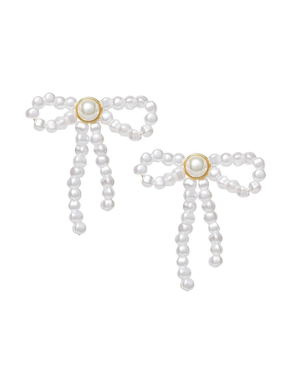 Womens Imitation Pearl Stud Earrings Product Image