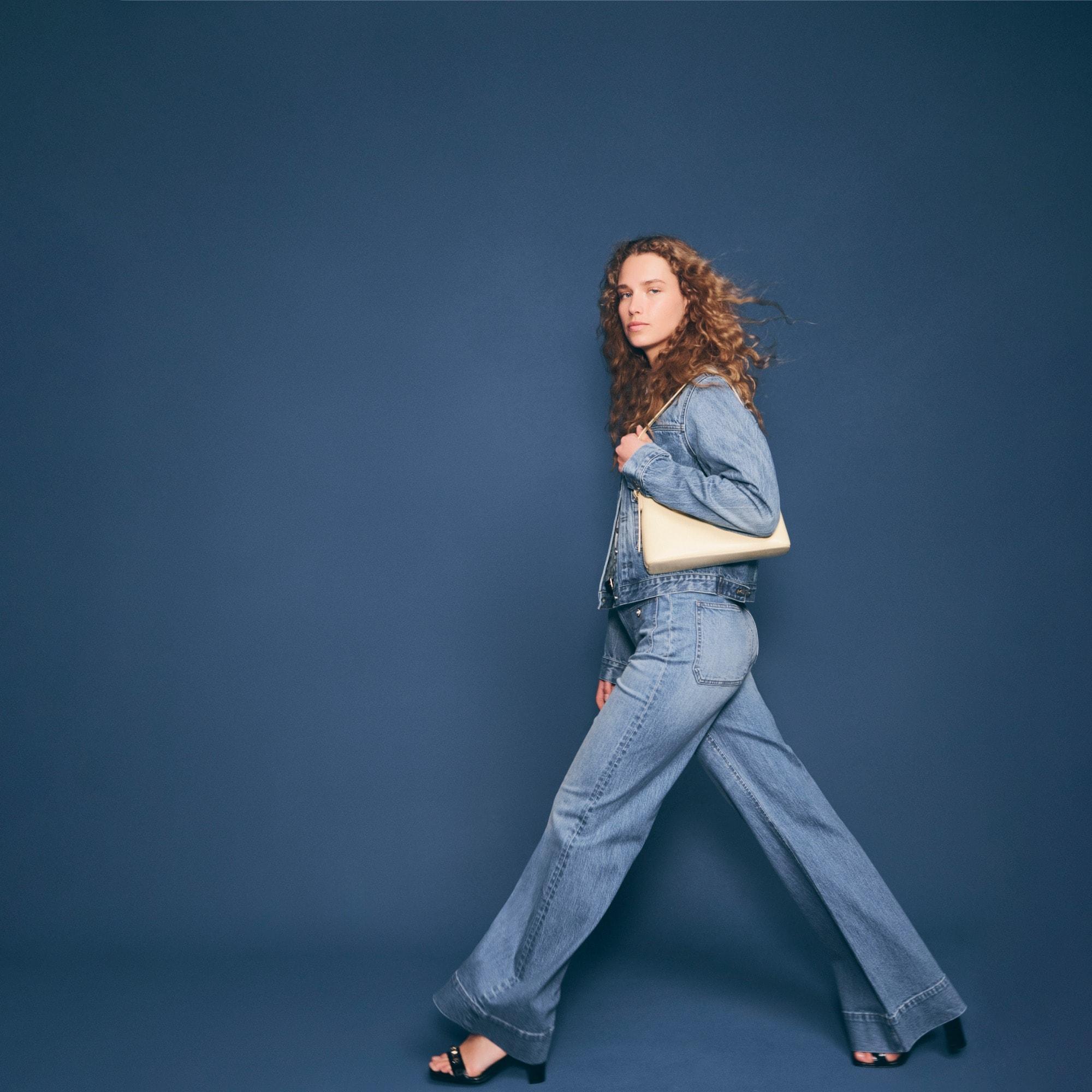 High-rise sailor denim trouser in 1996 semi-stretch Product Image