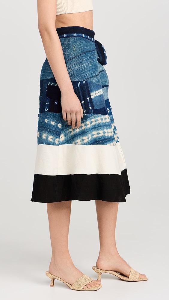 Studio 189 Patchwork Indigo Prairie Skirt | Shopbop Product Image