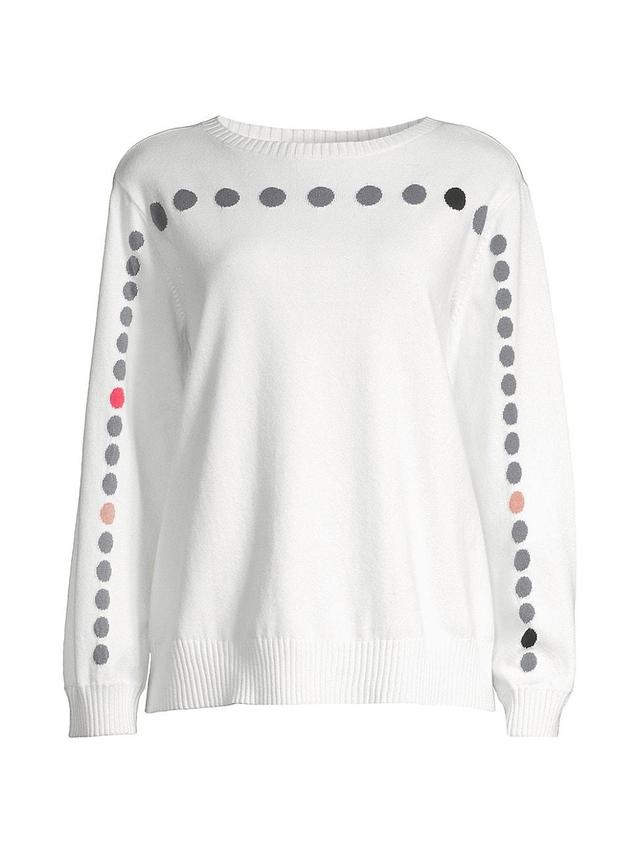 Womens Cool Down Dotted Cotton-Blend Sweater Product Image