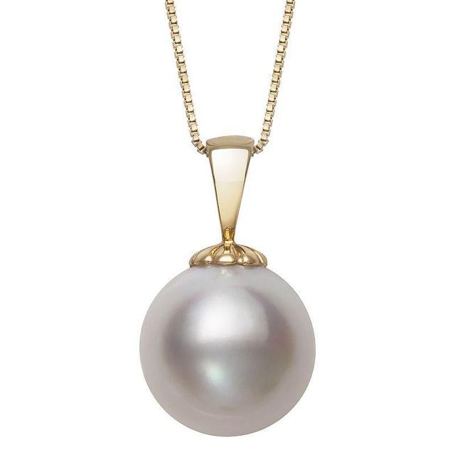 14k Gold Freshwater Cultured Pearl Pendant Necklace, Womens Product Image