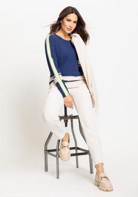 Long Sleeve Block Stripe Pullover Sweater Product Image