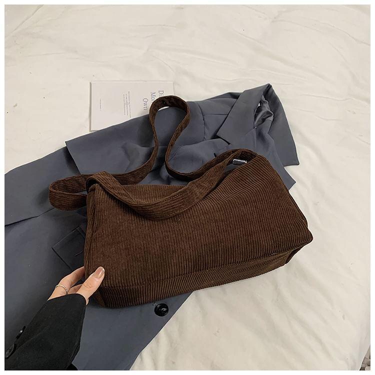 Plain Corduroy Shoulder Bag Product Image