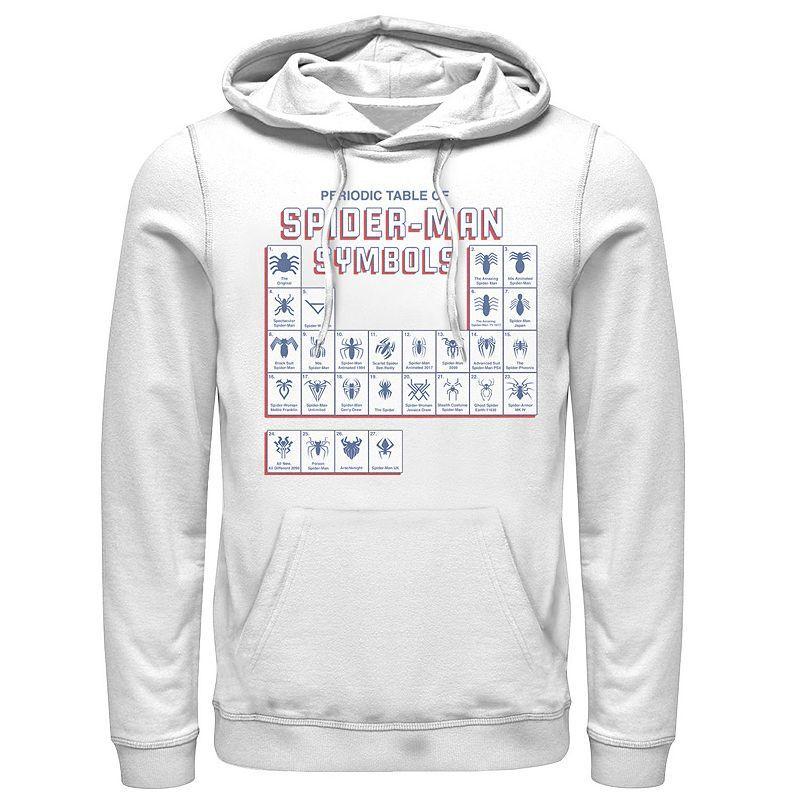 Mens Marvel Spider-Man Periodic Table Of Spider-Man Symbols Hoodie Product Image