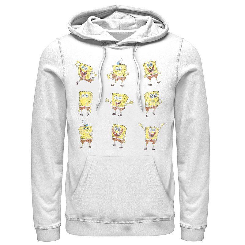 Mens Nickelodeon SpongeBob SquarePants Happy Poses Hoodie Product Image