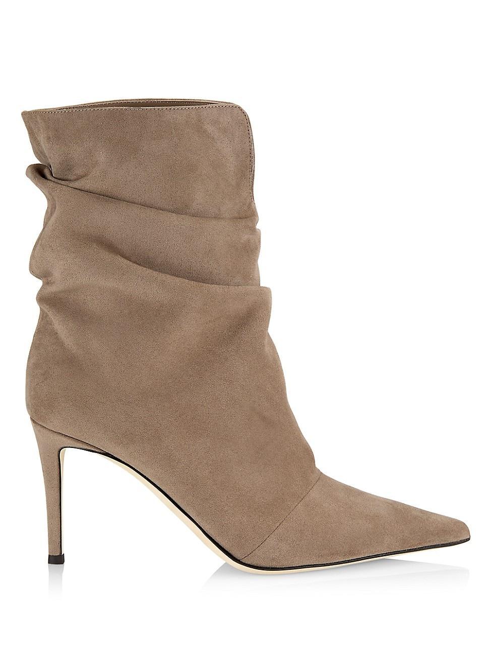 Womens 85MM Suede Slouch Stiletto Booties Product Image