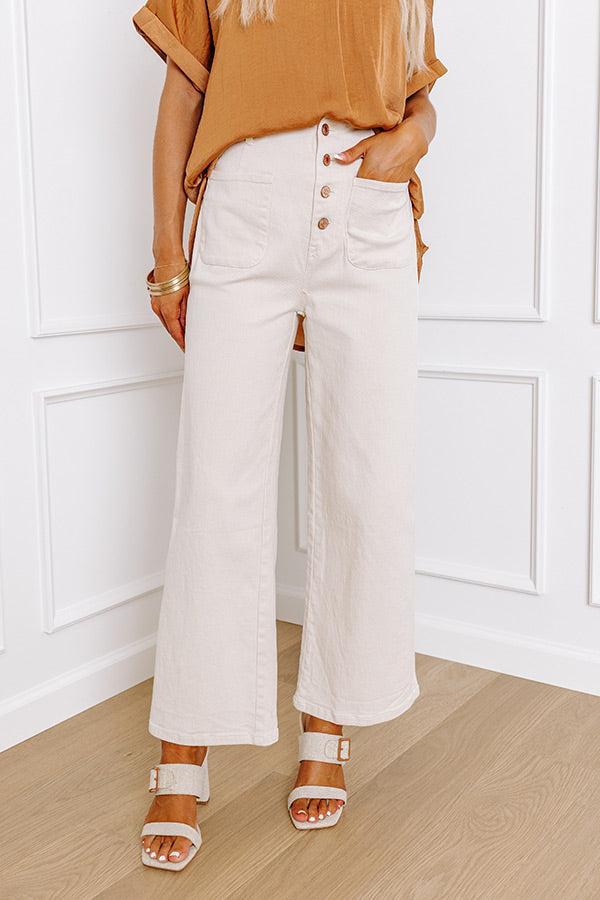 The Adele High Waist Jean In Cream Product Image